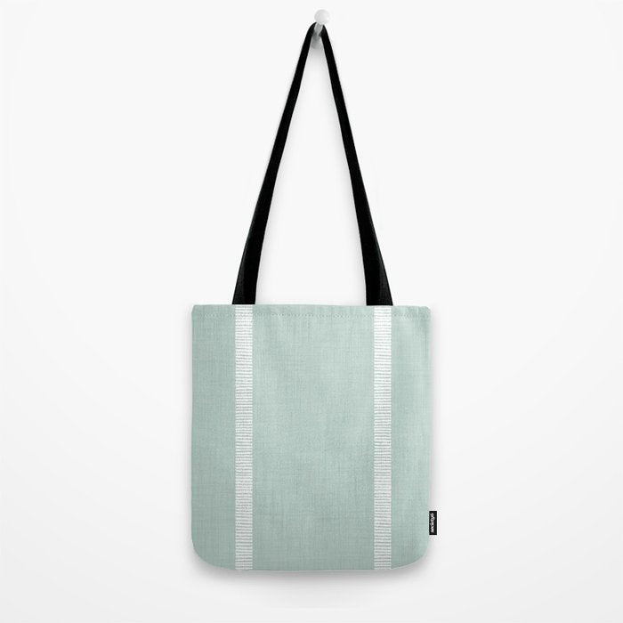 Modern Boho Serenity Stripes Soft Blue Tote Bag Gallery Image 2