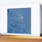 Chicago City Map of the United States - Blueprint Wall Mural Gallery Image 2
