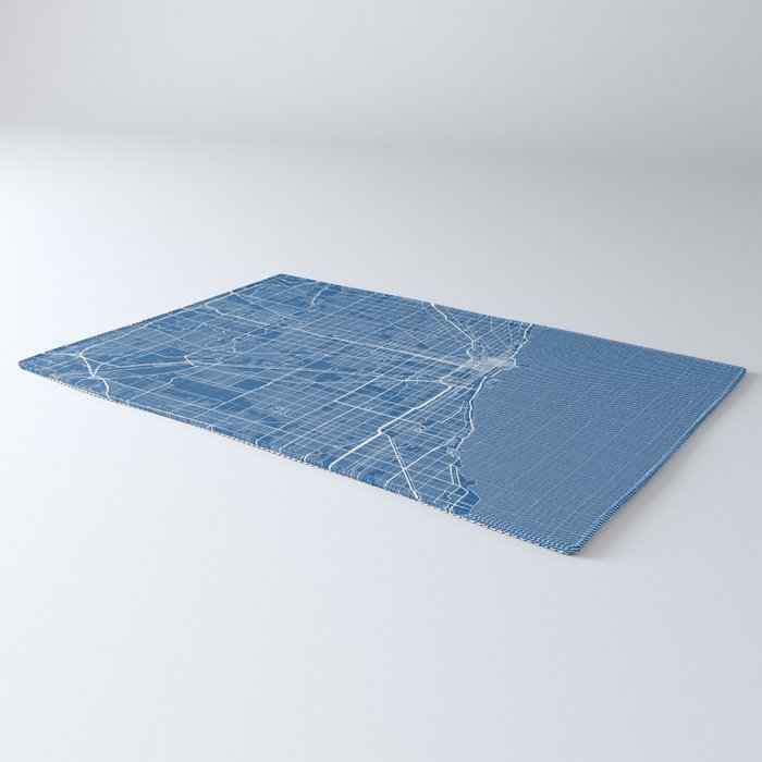 Chicago City Map of the United States - Blueprint Rug Gallery Image 3