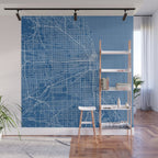 Chicago City Map of the United States - Blueprint Wall Mural Gallery Image 1
