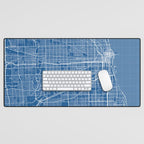 Chicago City Map of the United States - Blueprint Desk Mat Gallery Image 1