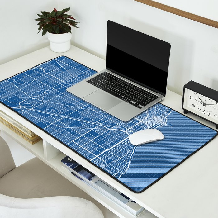 Chicago City Map of the United States - Blueprint Desk Mat Gallery Image 2