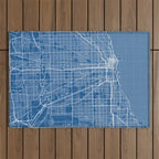 Chicago City Map of the United States - Blueprint Outdoor Rug Gallery Image 1