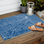 Chicago City Map of the United States - Blueprint Outdoor Rug Gallery Image 2