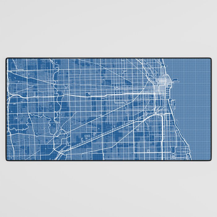 Chicago City Map of the United States - Blueprint Desk Mat Gallery Image 3