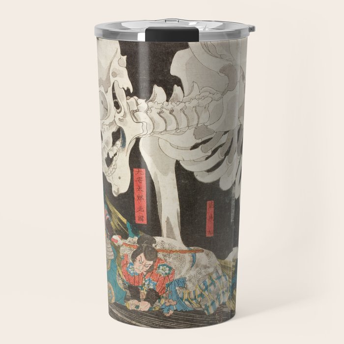 Takiyasha the Witch and the Skeleton Spectre, Utagawa Kuniyoshi, 1844 Travel Mug Gallery Image 1