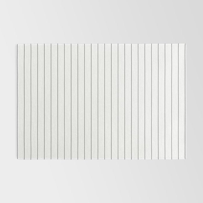 White And Black Pinstripe Line Stripe Minimalist Stripes Lines Drawing Rug Gallery Image 2