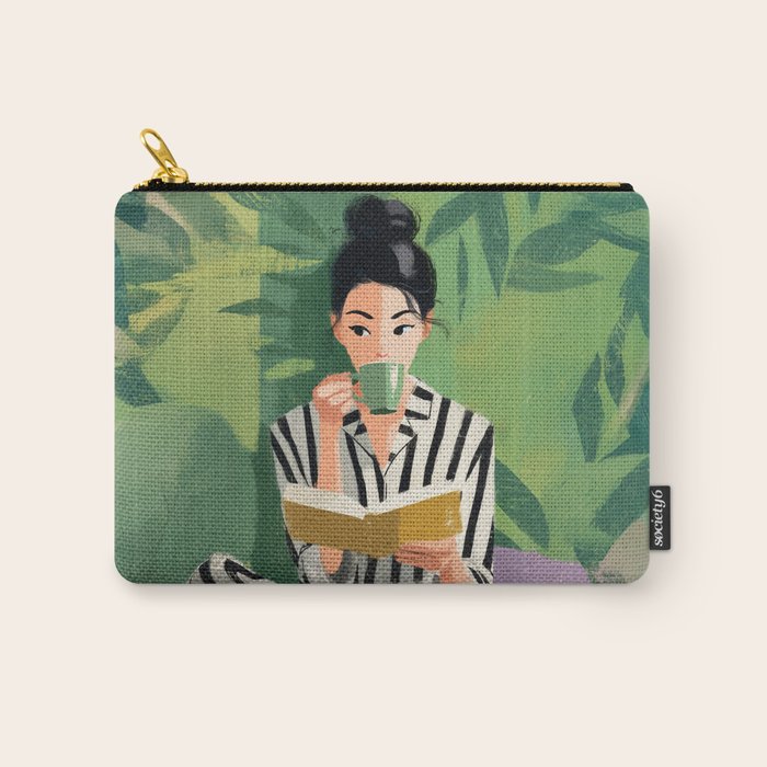 Morning Muse in Stripes Carry All Pouch Gallery Image 1