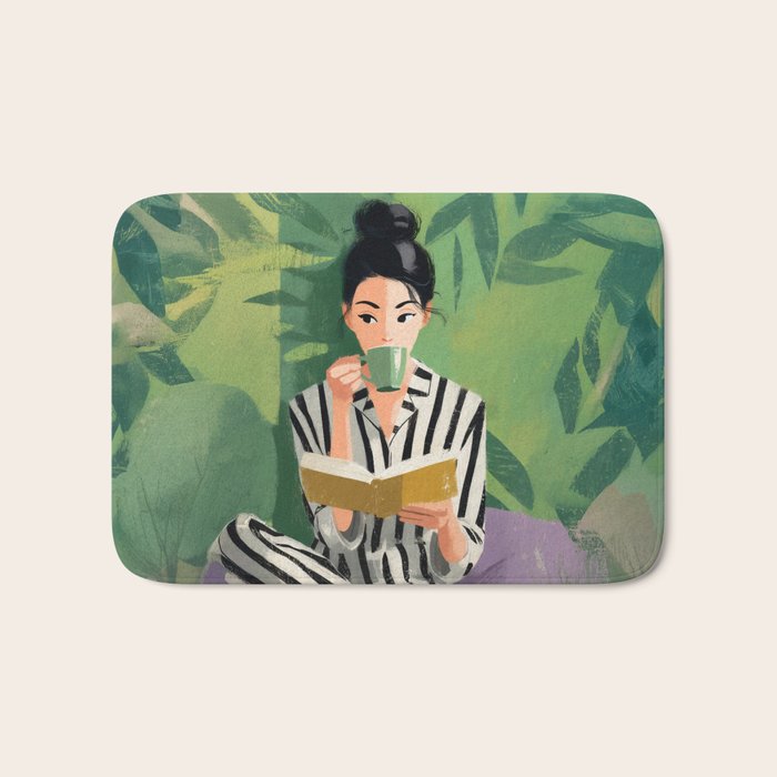 Morning Muse in Stripes Bath Mat Gallery Image 1