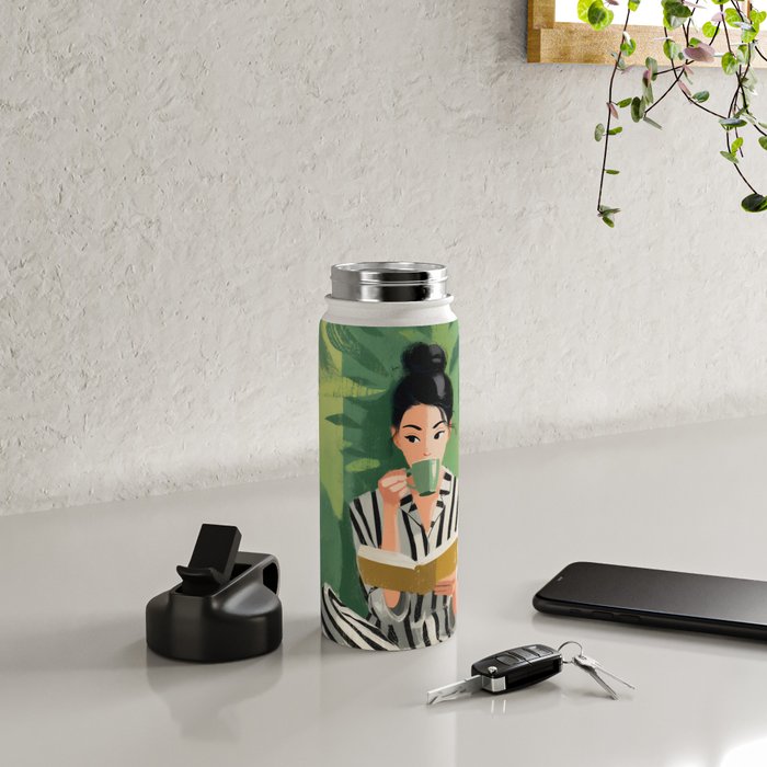 Morning Muse in Stripes Water Bottle Gallery Image 4