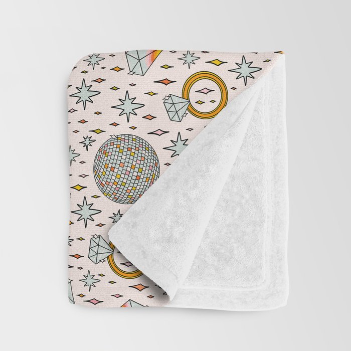 Diamonds and Disco Balls Print Throw Blanket Gallery Image 3