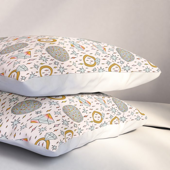 Diamonds and Disco Balls Print Pillow Sham Gallery Image 3