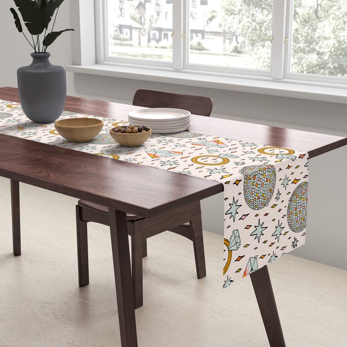 Diamonds and Disco Balls Print Table Runner Gallery Image 2