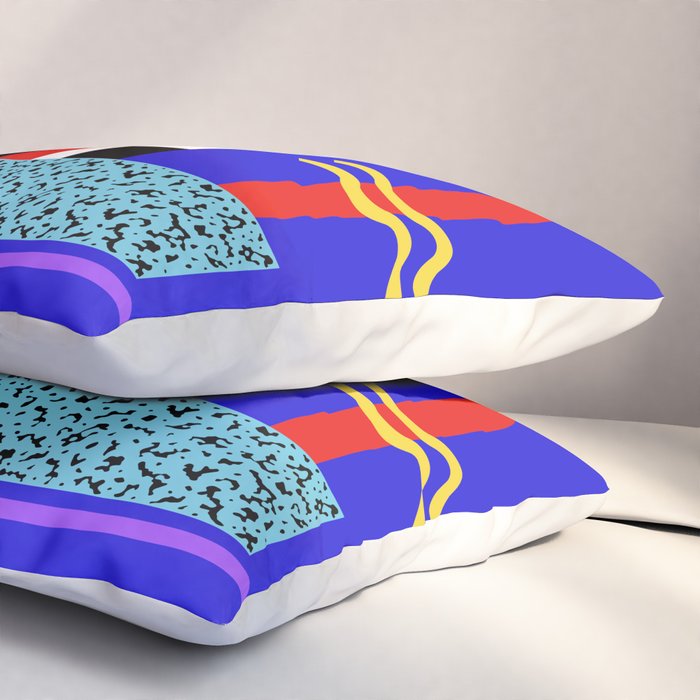 Memphis pattern 109 - 80s / 90s Retro Pillow Sham Gallery Image 3