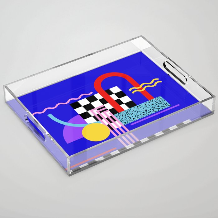 Memphis pattern 109 - 80s / 90s Retro Acrylic Tray Gallery Image 1