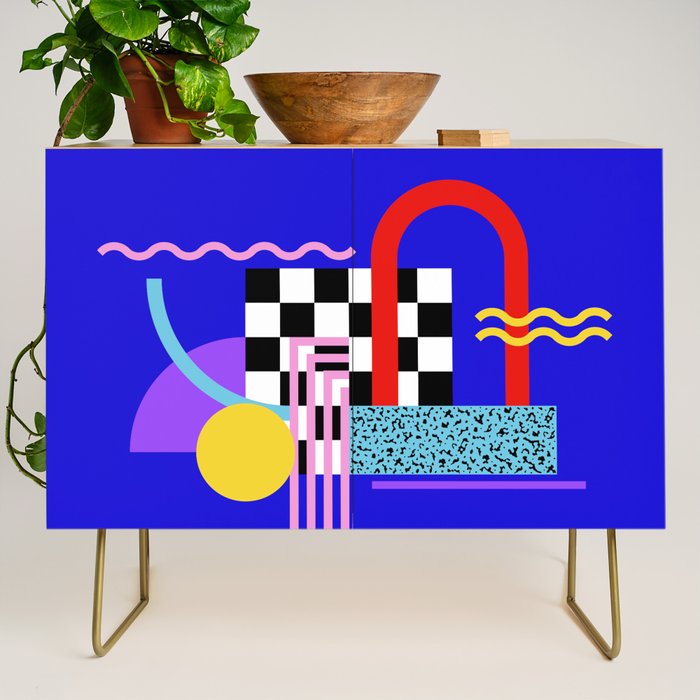 Memphis pattern 109 - 80s / 90s Retro Credenza Gallery Image 1