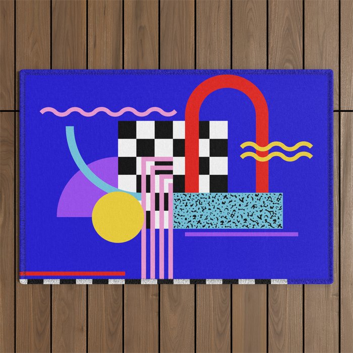 Memphis pattern 109 - 80s / 90s Retro Outdoor Rug Gallery Image 1