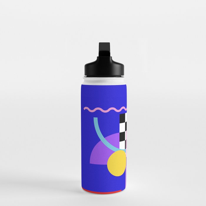 Memphis pattern 109 - 80s / 90s Retro Water Bottle Gallery Image 3