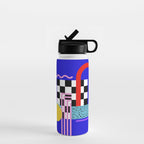 Memphis pattern 109 - 80s / 90s Retro Water Bottle Gallery Image 1