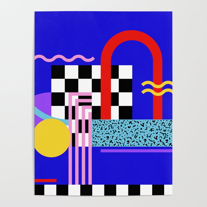 Memphis pattern 109 - 80s / 90s Retro Poster Gallery Image 1