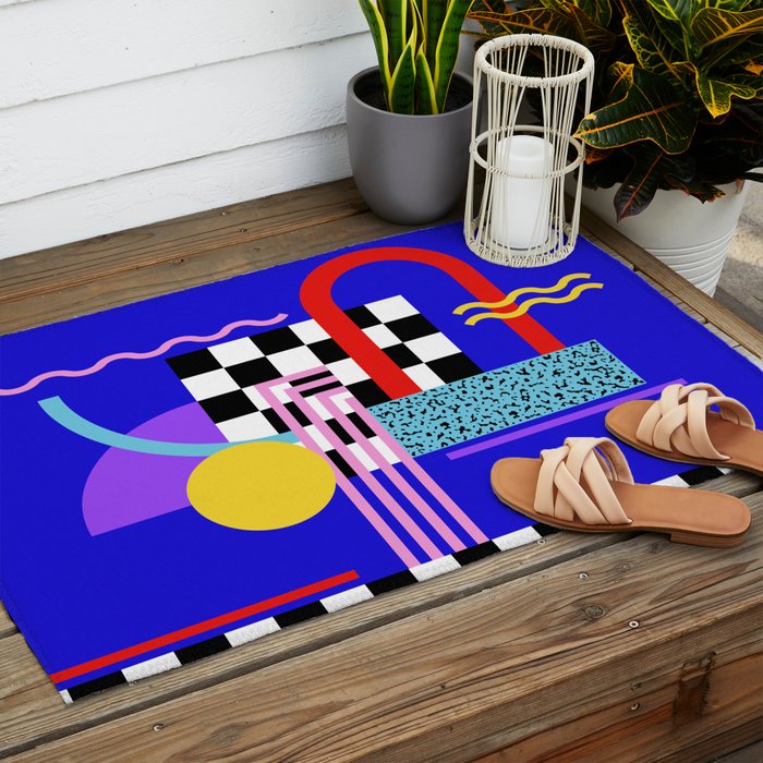 Memphis pattern 109 - 80s / 90s Retro Outdoor Rug Gallery Image 2