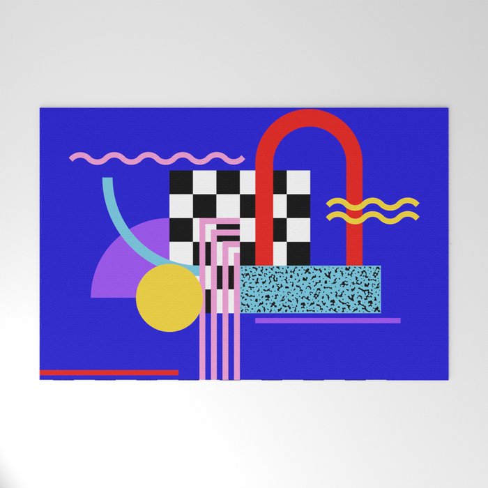Memphis pattern 109 - 80s / 90s Retro Welcome Mat Gallery Image 1