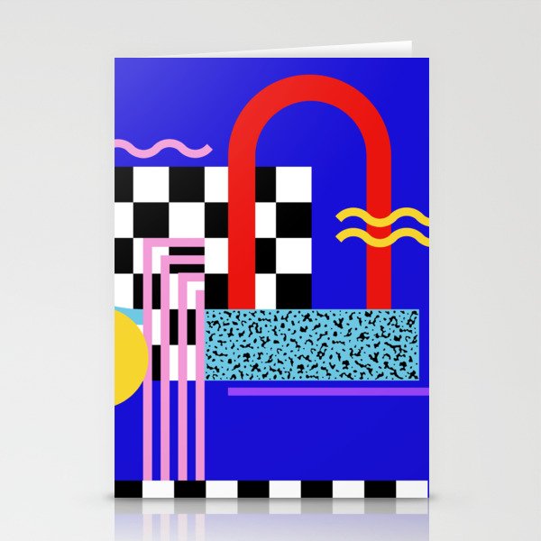 Memphis pattern 109 - 80s / 90s Retro Stationery Card Gallery Image 2