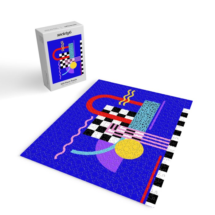 Memphis pattern 109 - 80s / 90s Retro Jigsaw Puzzle Gallery Image 2