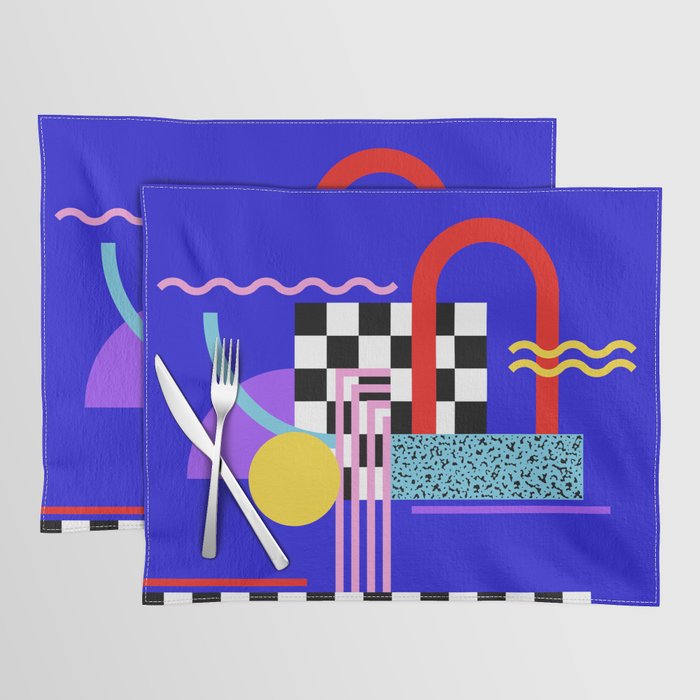 Memphis pattern 109 - 80s / 90s Retro Placemat Gallery Image 1