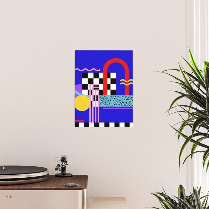 Memphis pattern 109 - 80s / 90s Retro Poster Gallery Image 2