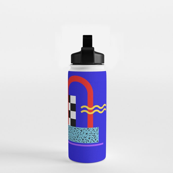 Memphis pattern 109 - 80s / 90s Retro Water Bottle Gallery Image 2