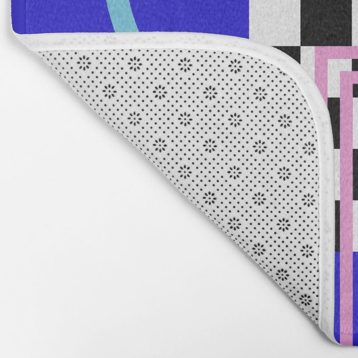 Memphis pattern 109 - 80s / 90s Retro Bath Mat Gallery Image 2