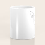 Cat and Owner Fist Bump Line Drawing Coffee Mug Gallery Image 4