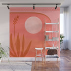 Pink Desert Whimsical Landscape Wall Mural Gallery Image 1