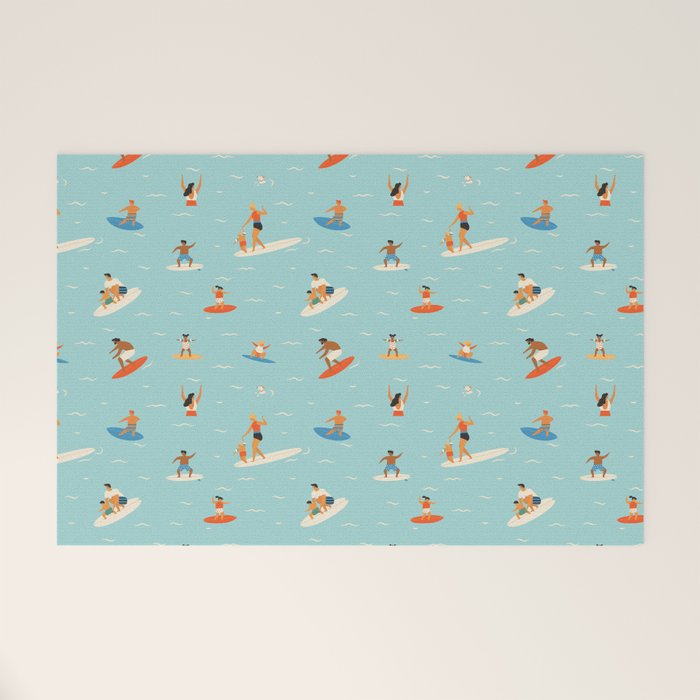 Surfing kids Welcome Mat Gallery Image 1