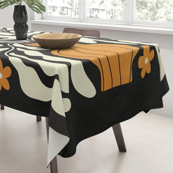 Golden Vase 02 | Summer Bloom: Matisse Night Edition Tablecloth Gallery Image 3