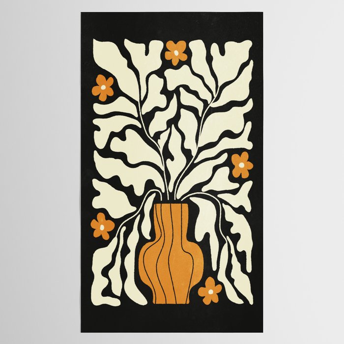 Golden Vase 02 | Summer Bloom: Matisse Night Edition Tablecloth Gallery Image 2