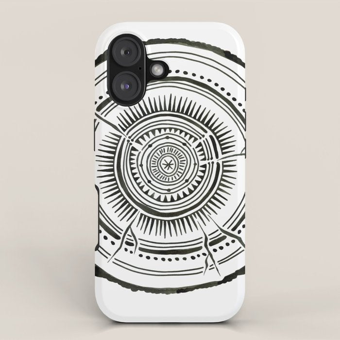 Quaking Aspen - Black Tree Rings iPhone Case Gallery Image 1