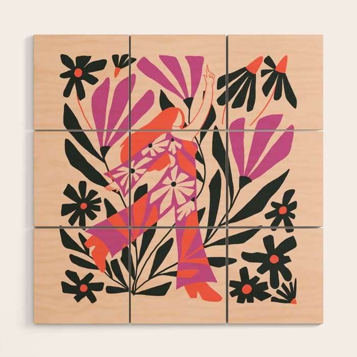 Daisy Disco Dancer  Wood Wall Art Gallery Image 1