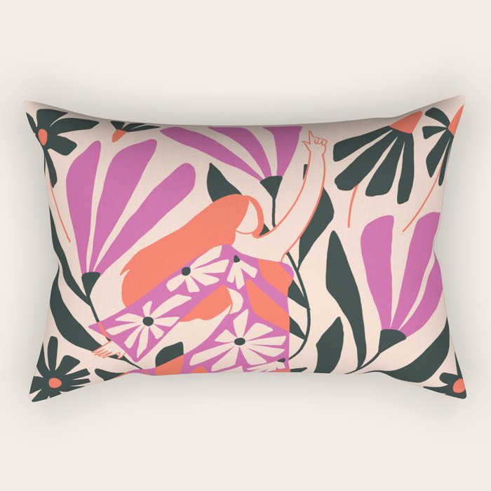 Daisy Disco Dancer  Rectangular Pillow Gallery Image 2