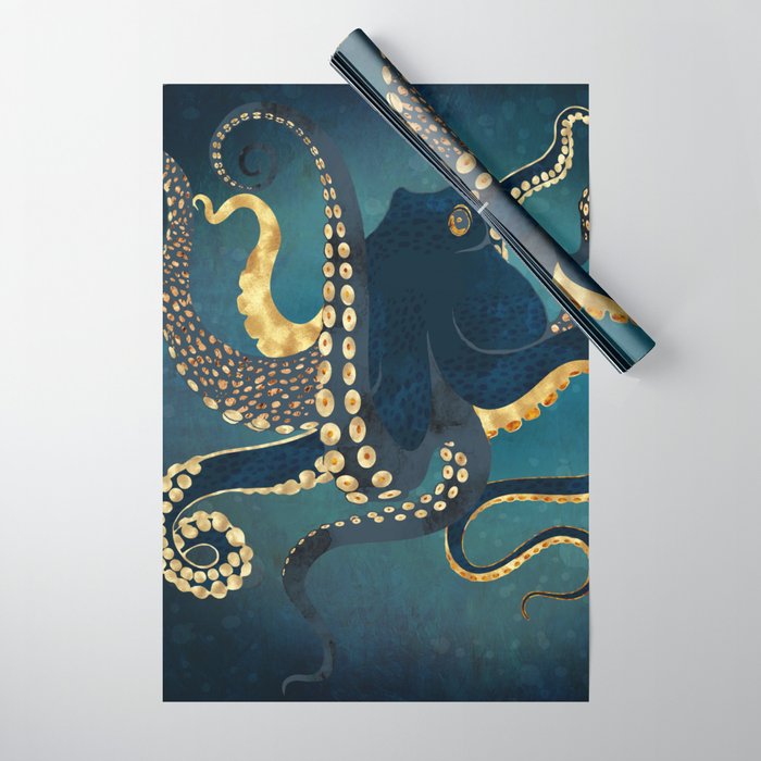Metallic Octopus IV Wrapping Paper Gallery Image 1