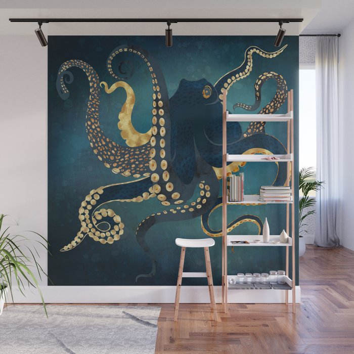 Metallic Octopus IV Wall Mural Gallery Image 1