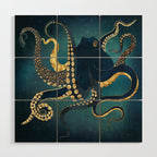 Metallic Octopus IV Wood Wall Art Gallery Image 1