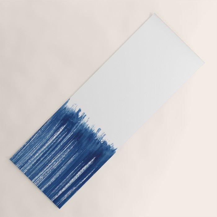 Indigo Abstract Brush Strokes | No. 5 Yoga Mat Gallery Image 1