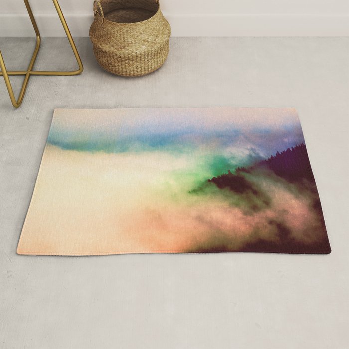 Ethereal Rainbow Clouds - Nature Photography Rug Gallery Image 1