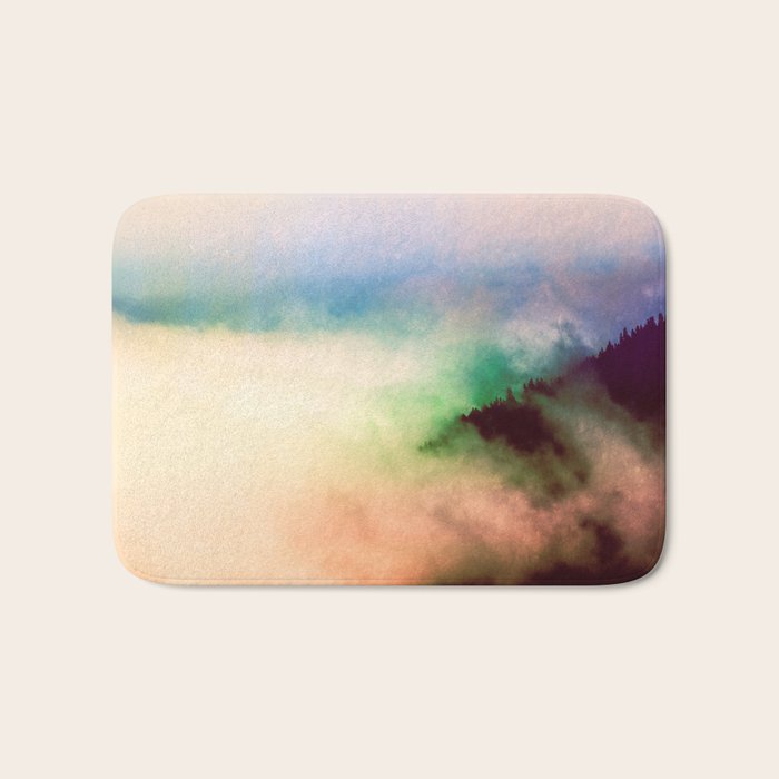 Ethereal Rainbow Clouds - Nature Photography Bath Mat Gallery Image 1