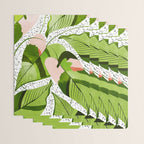 Blushing Leaves Watercolor Painting, Colorful Botanical Illustration, Tropical Modern Bohemian Wrapping Paper Gallery Image 3