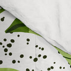 Blushing Leaves Watercolor Painting, Colorful Botanical Illustration, Tropical Modern Bohemian Comforter Gallery Image 4