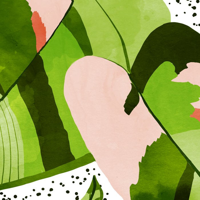 Blushing Leaves Watercolor Painting, Colorful Botanical Illustration, Tropical Modern Bohemian Coffee Mug Gallery Image 2