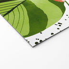 Blushing Leaves Watercolor Painting, Colorful Botanical Illustration, Tropical Modern Bohemian Welcome Mat Gallery Image 2